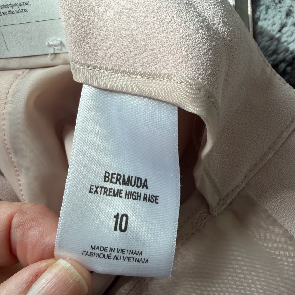 NWT Express High Rise Pleated Dress Shorts w/ Belt blush pink size 10 - Picture 10 of 16